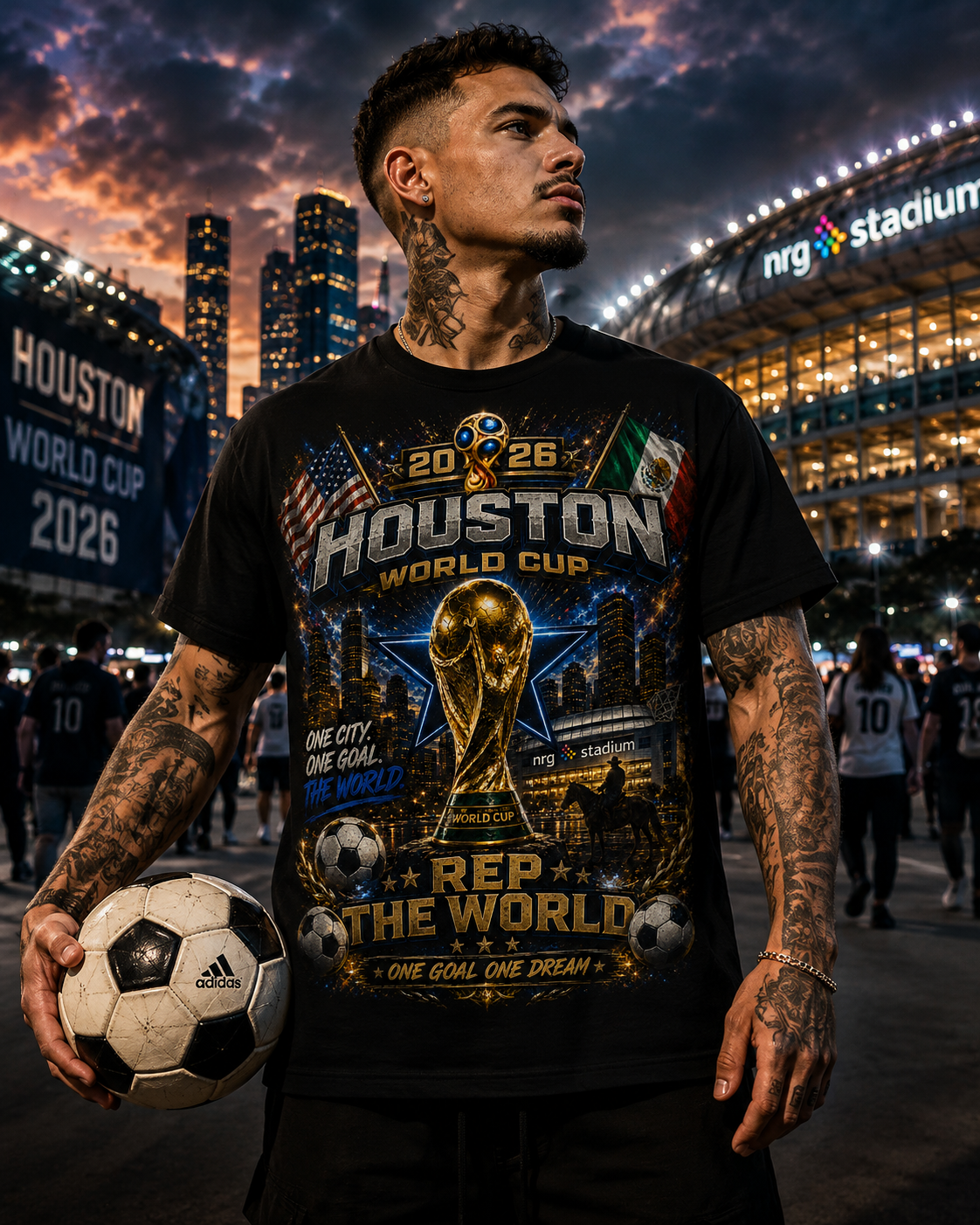 Rep The World — Houston World Cup Shirt ⚽🔥